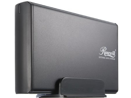 Rosewill Aluminum 35-Inch USB 20 External Enclosure- Black RX35-AT-SU BLK