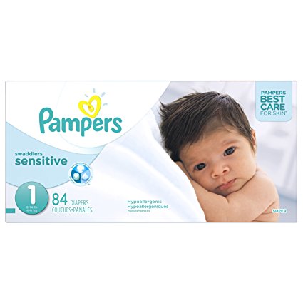 Pampers Swaddlers Sensitive Diapers - Size 1 - 84 ct