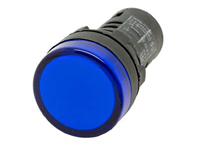 Alpinetech L22 Blue 22mm AC LED Pilot Panel Indicator Light 120V