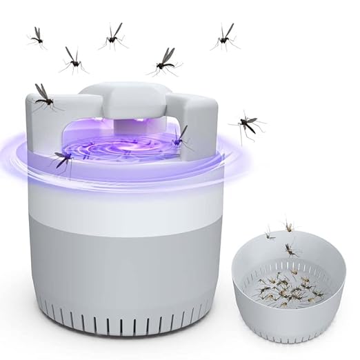 Attrape-Mouche, Lampe Anti Moustique, USB Attrape-Mouche Mosquito Repellent, 180°Lumière Tueuse de Moustiques pour La Chambre à Coucher, La Cuisine, Le Bureau, La Maison