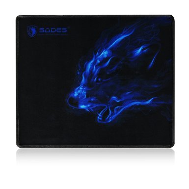 GW Sades Skadi Gaming Mouse Pad Mouse Mat with Special Smooth Surface Large Size Black(12× 10 × 0.1 Inches)