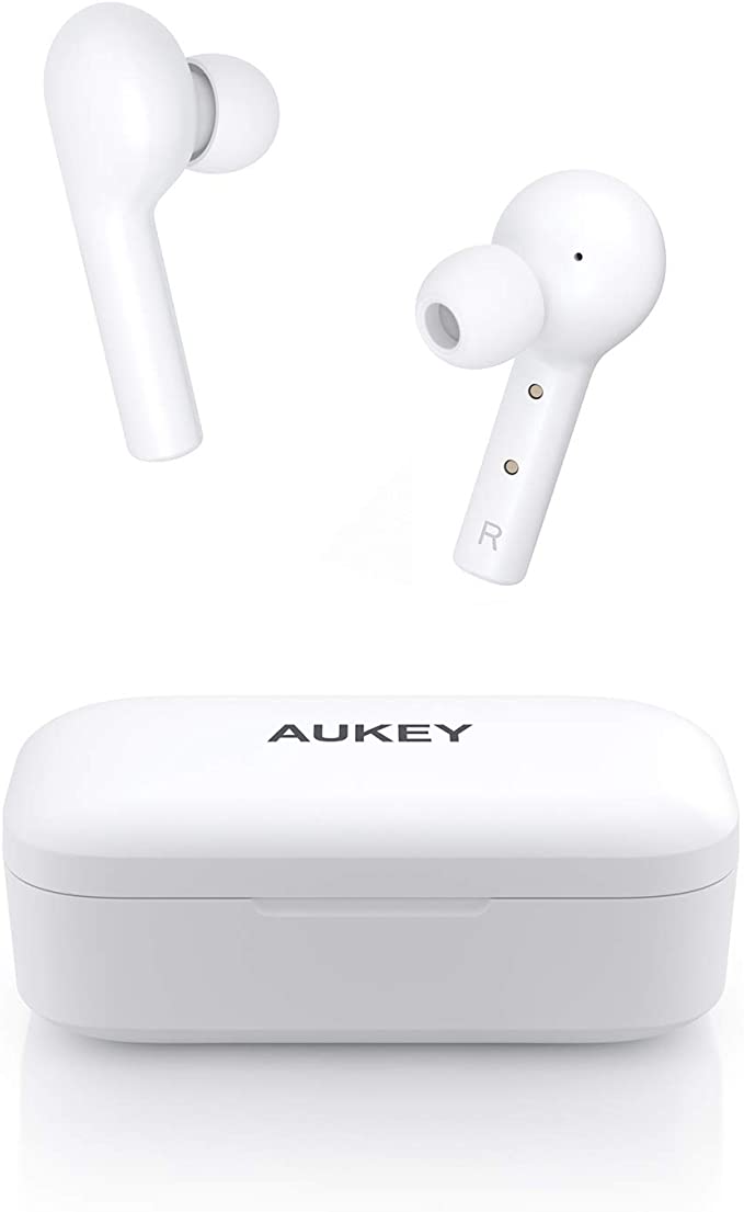 AUKEY True Wireless Earbuds, Bluetooth 5 Headphones in Ear with Charging Case, Hands-Free Headset with Noise Cancellation Mic, Touch Control, 35 Hours Playback for iPhone and Android