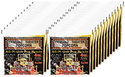 Premium Popcorn 4 Ounce Portion Packs- Bulk Pack of Gourmet Movie Theater Style Popcorn by Superior Popcorn (24 Pack)