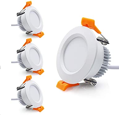 2 Inch LED Downlight, Recessed Lighting Dimmable Ceiling Light, 3W, 3000K Warm White, CRI80 with LED Driver(35W Halogen Equivalent), 4 Pack