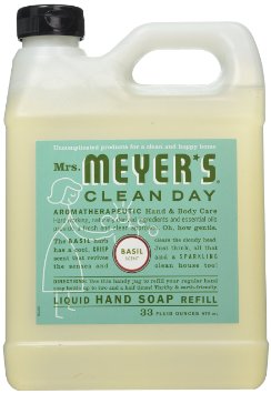 Mrs Meyers Liquid Hand Soap Refill Basil Scent 33 Oz