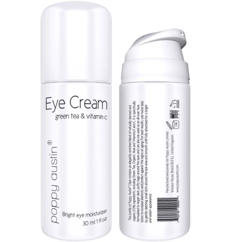 Eye Cream For Dark Circles, Puffiness & Wrinkles - DOUBLE SIZED 30ml - Best Natural & Organic, Anti Ageing, Under Eye Treatment Cream by Poppy Austin