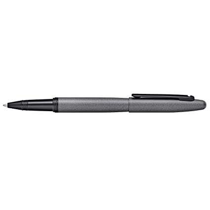 Sheaffer VFM Matte Gun Metal Gray Lacquer Rollerball Pen with black trim in gift box