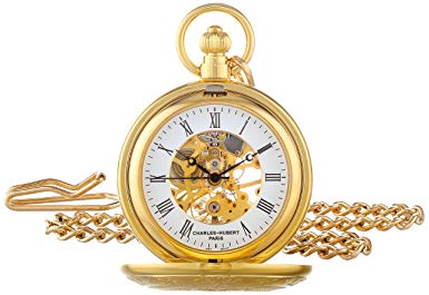 Charles-Hubert, Paris Gold-Plated Mechanical Pocket Watch