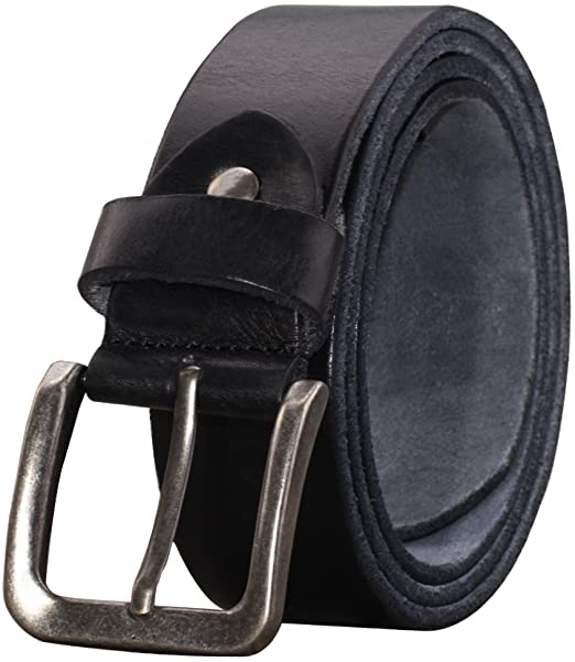 PAZARO Men's Soft Top Grain 100% Leather Belt