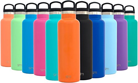 Simple Modern 20oz Vacuum Insulated Stainless Steel Water Bottle - Ascent Narrow Mouth Thermos Travel Mug - Double Walled Flask - Powder Coated Hydro Canteen