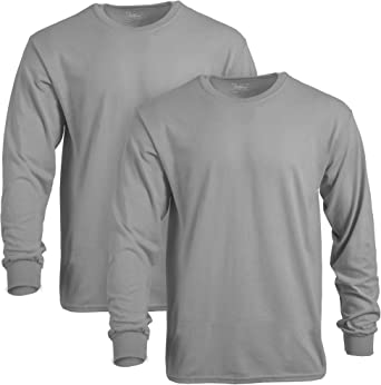 Gildan Men's DryBlend Long Sleeve T-Shirt, Style G8400, 2-Pack