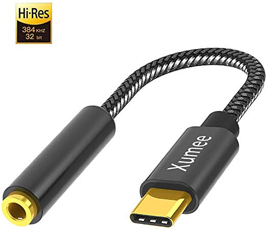 USB C to 3.5MM Audio Adapter - USB Type C to AUX Headphone Jack Hi-Res DAC Adapter Compatible with Pixel 4 3 2 XL, Samsung Galaxy S20 Ultra Z Flip S20  S10 S9 Plus Note 10, iPad Pro,Oneplus and More