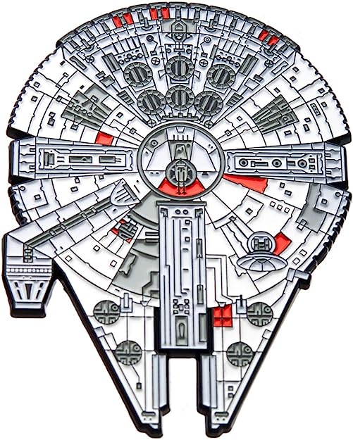 Star Wars Millennium Falcon Large Enamel Pin | 3 by 2.25 Inches