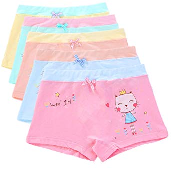Czofnjesi Girls' Boyshort Toddler Briefs Cotton Underwear 5pk Panties