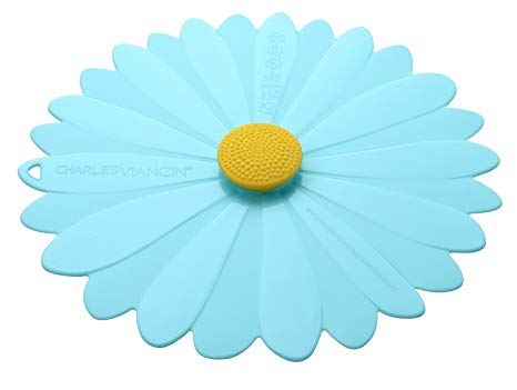 Charles Viancin Daisy Silicone Lid - Daisy - 8" - Blue