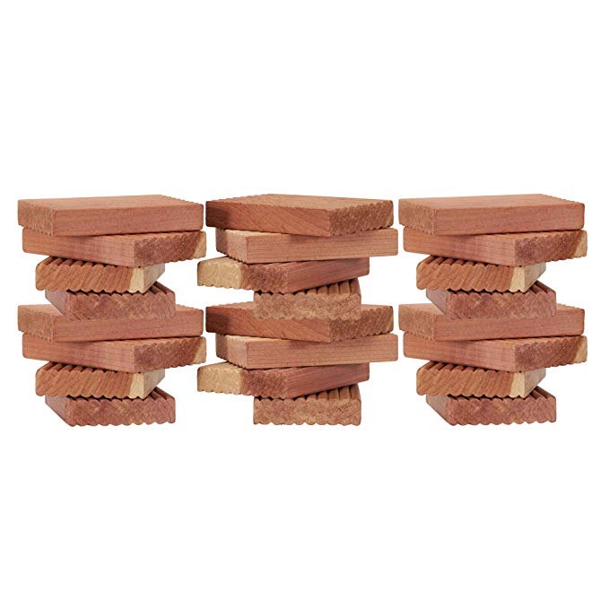 Household Essentials Cedar Blocks for Clothes Storage Pack of 24, Brown