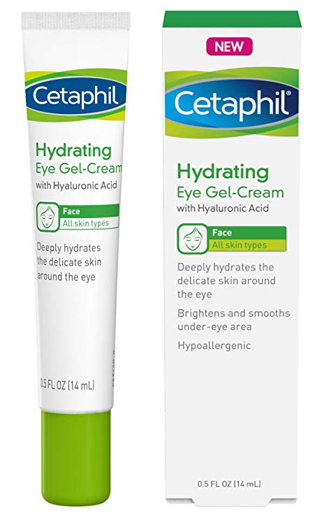 Cetaphil Hydrating Eye Gel-Cream With Hyaluronic Acid - Designed to Deeply Hydrate, Brighten & Smooth Under-Eye Area - For All Skin Types