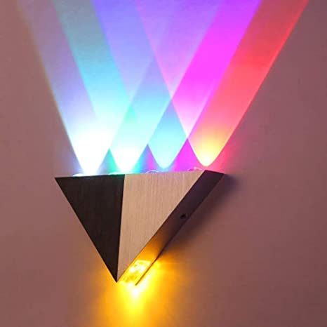 Citra Modern Triangle 5W LED Wall Sconce Light Fixture Indoor Up Down Wall Lamp Spot Light -(Multi-Colored)