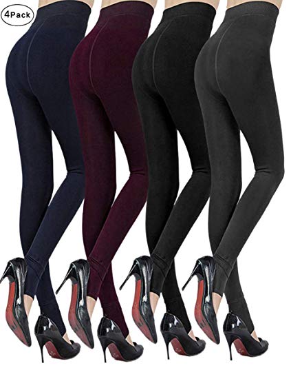 NORMOV Fleece Lined Leggings Women - Winter Thick Tights for Women, High Waisted