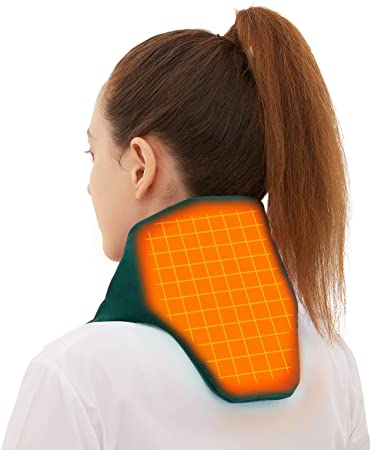 Heated Scarf with Neck Heating Pad, MELISSA Electric Neck Wrap for Cramps, Pain Relief or Stiffness Relief, Rechargeable Cordless Thermal Cervical Collar with 5000mAh Power Bank - Dark Green