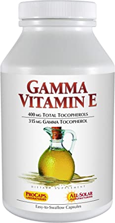 Andrew Lessman Gamma Vitamin E 360 Softgels – 315 mg Gamma Tocopherol, Protective Vitamin E. Four Forms of Natural Tocopherols with Ahiflower® Oil. Powerful Anti-oxidant. No Synthetic Forms