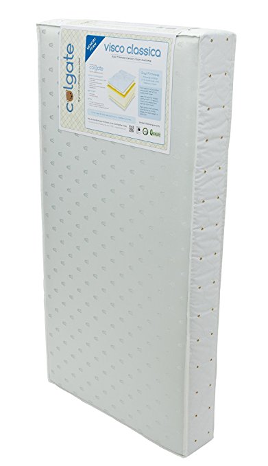 Colgate Visco Classica - Foam Crib Mattress and Memory Foam Toddler Side with Waterproof Cover