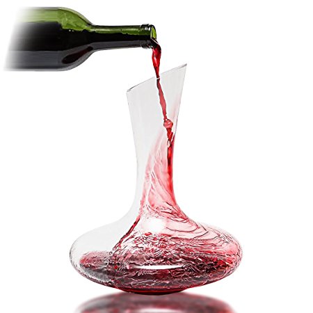Premium Glass Wine Decanter & Wine Aerator by Bar Brat | Unlock The Flavors of Your Favorite Wine Bottles | Great For 750 ML Wine Bottles