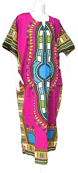 RaanPahMuang Brand Full One Piece Long Afrikan Color Dashiki Sac Dress