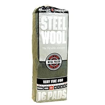 Homax - 33873161028 Steel Wool, Very Fine Grade #00,16 Pads