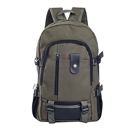 Urmiss Unisex Vintage Casual Canvas Backpack Travel Rucksack Couples Shoulder Bag Students Schoolbag