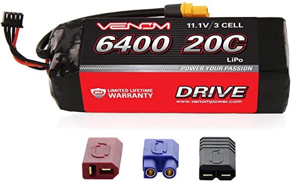 Venom 20C 3S 6400mAh 11.1 LiPO Battery with Universal Plug System