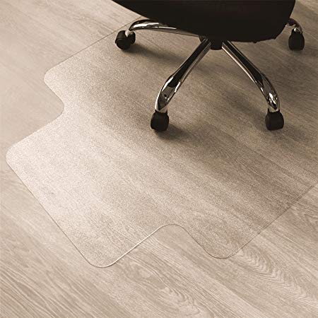 Marvelux 48" x 51" ECO (Enhanced Polymer) Lipped Chair Mat for Hard Floors | Transparent Hardwood Floor Protector | Multiple Sizes