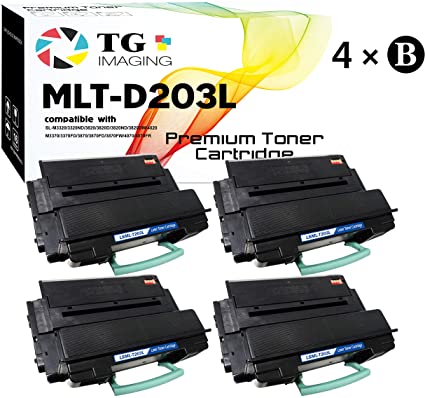 (4-Pack) TG Imaging Compatible D203L MLTD203L MLT-D203L Toner Cartridge 203L for Samsung ProXpress M3370FD M3870FW M4070FR M3820DW M4020ND M3320ND Printer