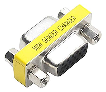 AKORD 15 Pin Female SVGA/VGA Monitor Gender Changer Adapter - Silver