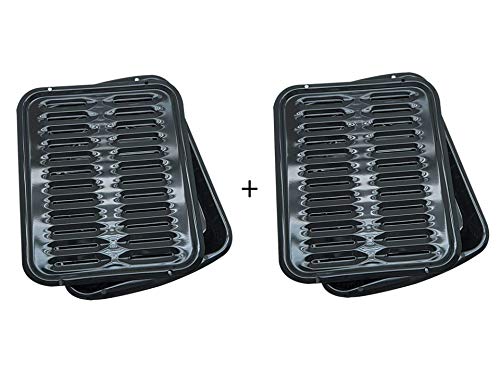 Range Kleen Oven Broiler Pan With Rack 16 x 12.5 x 1.6" (2-PACK)