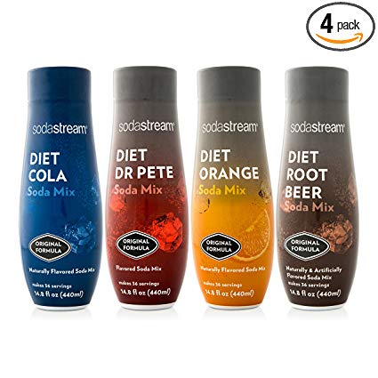 SodaStream Diet Fountain Sparkling Drink Mix Variety Pack, 440ml, (Pack of 4)