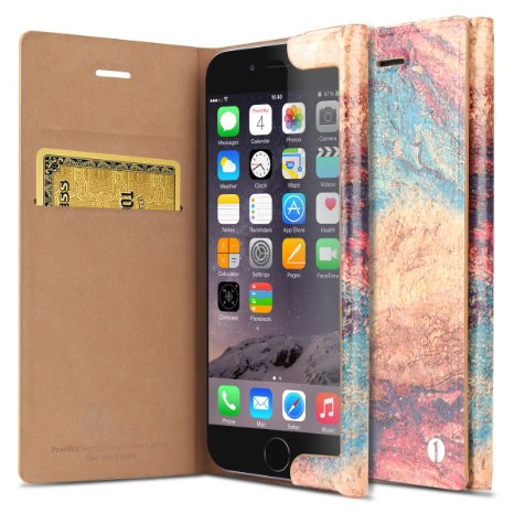 1byone All-natural Wooden Case with Card Slot for iPhone 6 / 6s, Oil Painting