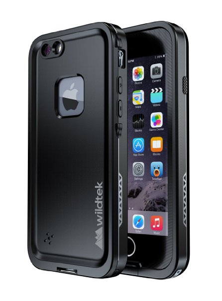 Wildtek Repel Series Waterproof Case for Apple iPhone 6  6S 47-Inch - Black IP68 Certified