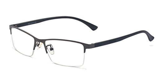 ALWAYSUV Half Frame Clear Lens Business Glasses Prescription Optical Glasses Frame