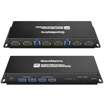 Kvm Switches HDMI 2 Monitors 2 Computers edid Extended Display 4k 144hz HDMI 2.1 Kvm edid hotkey Switching kvm Switch hdmi Dual Monitor 2 Computer EDID Dual hdmi kvm 1440p 120hz 144hz