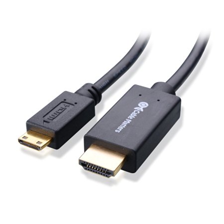 Cable Matters High Speed Mini-HDMI (Type C) to HDMI (Type A) Cable 3D & 4K Resolution Ready with Ethernet - 25 Feet