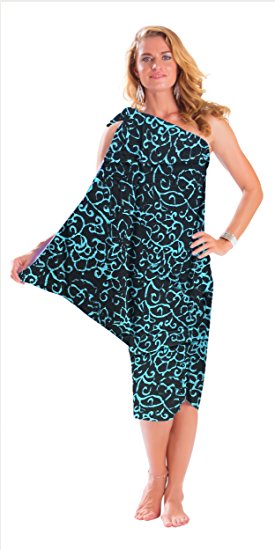 1 World Sarongs Womens PLUS Size Fringeless (TM) Swimsuit Sarong