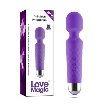 Super Sale Today- Love Magic -i wand mini-The Ultimate Therapeutic body massager-18 speed -no batteries required-Purple