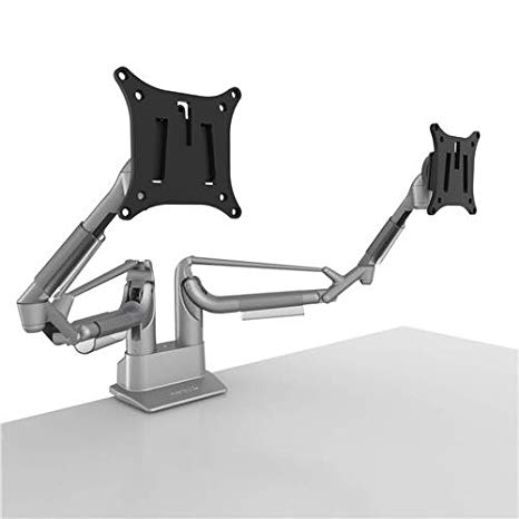 Kanto DMS2000S Dual-Monitor Desktop Mount for 17-inch to 32-inch Displays - Silver
