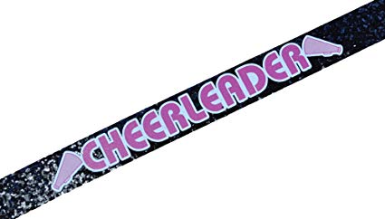 Funny Girl Designs CHEERLEADER Glitter Elastic Headband for Girls Teens and Adults