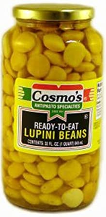 Cosmo's Ready To Eat Lupini Beans 32 Oz. Pack Of 3.