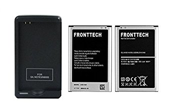 FrontTech 3200mAh OEM Battery Charger For Samsung Galaxy Note 3 N9000 N9005 N900A N900 (2batteries 1charger)