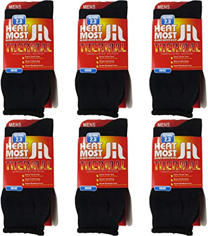 Thermal Socks For Men – 6 Pairs Insulated Heated Socks For Your Feet – Boot Socks For Extreme Temperatures By DEBRA WEITZNER