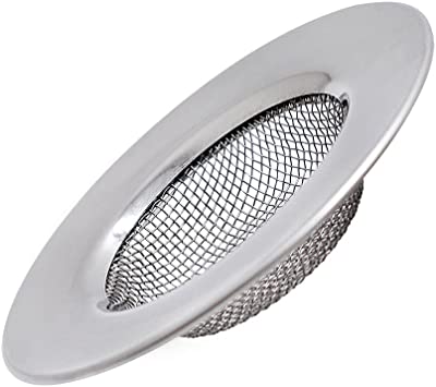 Pack of 2 x Stainless Steel Bathroom Hair Plug Strainer/Kitchen Sink Strainer, | Fine Mesh Hair Catcher | Sink Hole Drain Cover Filter Shower/Bath Plug Removable Protector Grate 3 Inch / 7.5cm