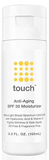 Anti-Aging SPF 30 Sunscreen Moisturizer Face Cream with Vitamin C, E, Hyaluronic Acid - Broad Spectrum Stops Dark Spots & Hyperpigmentation – Face, Neck, or Body - Fragrance and Oil Free - 3.3 Oz